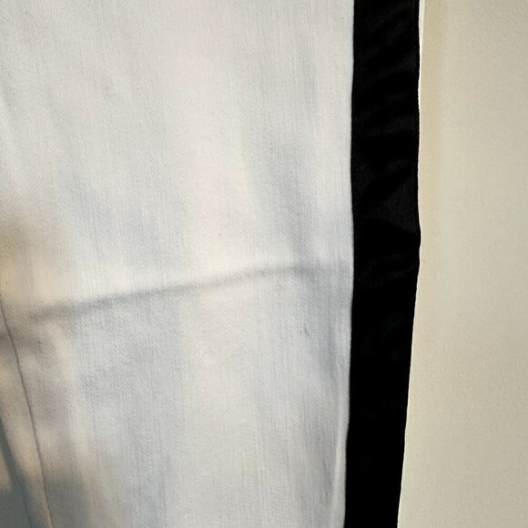NWT L'AGENCE Margot High Rise Skinny Jean in Blanc Velvet Stripe - Size 23 - Picture 5 of 9